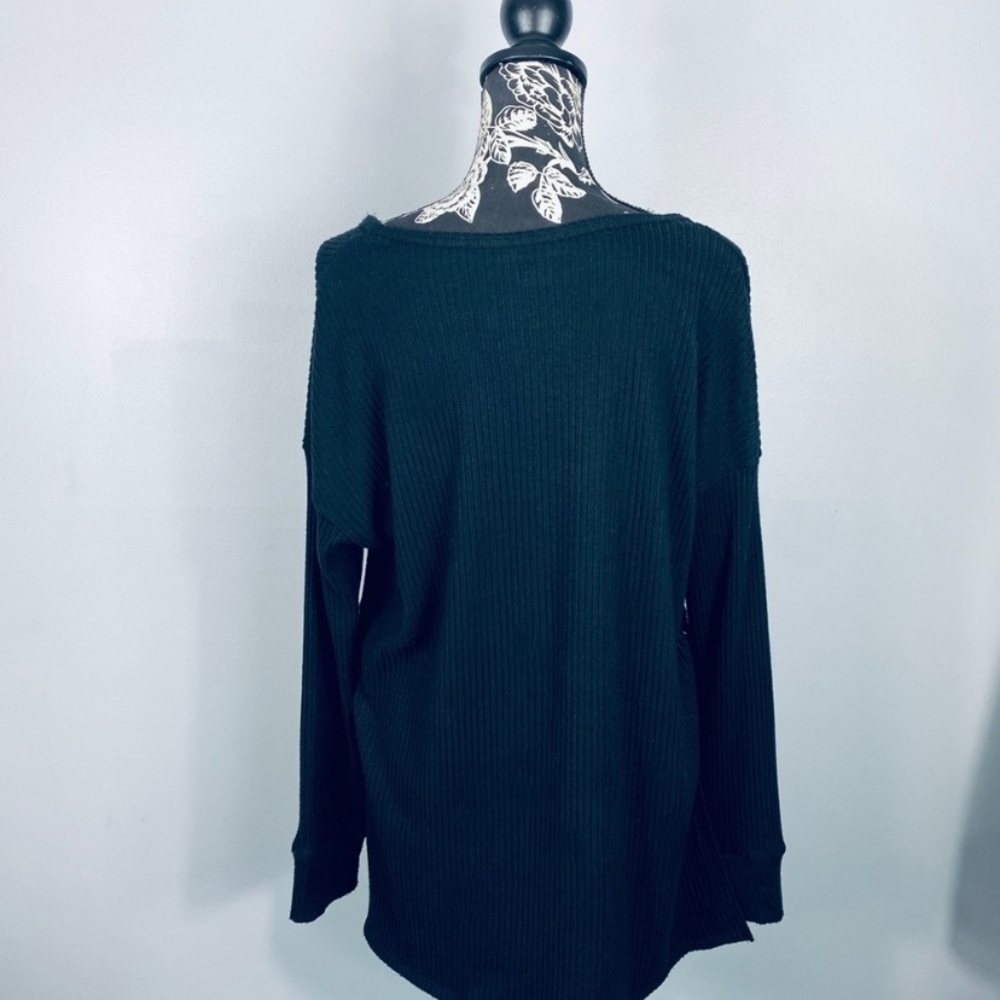 American Eagle Black Soft Tunic Split Hem Sweater… - image 6